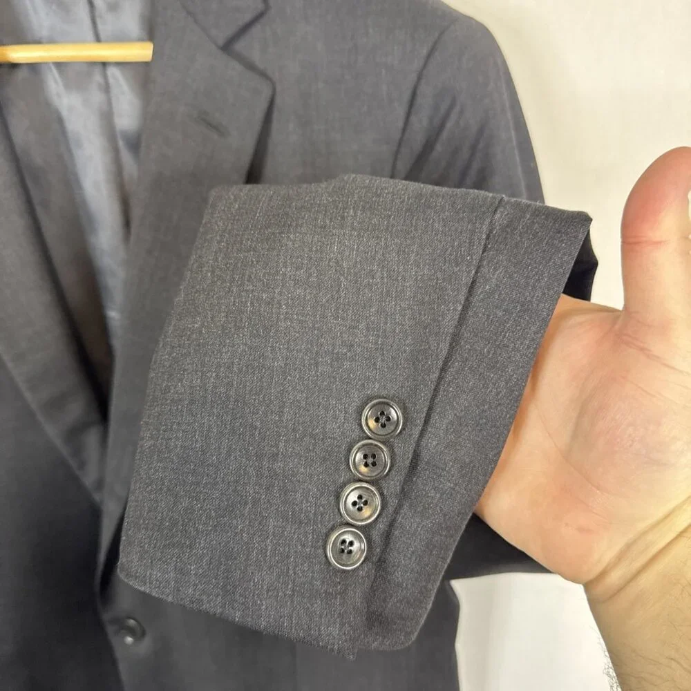 Brooks Brothers 1818‎ Fitzgerald Blazer 42XL Charcoal Wool USA Made